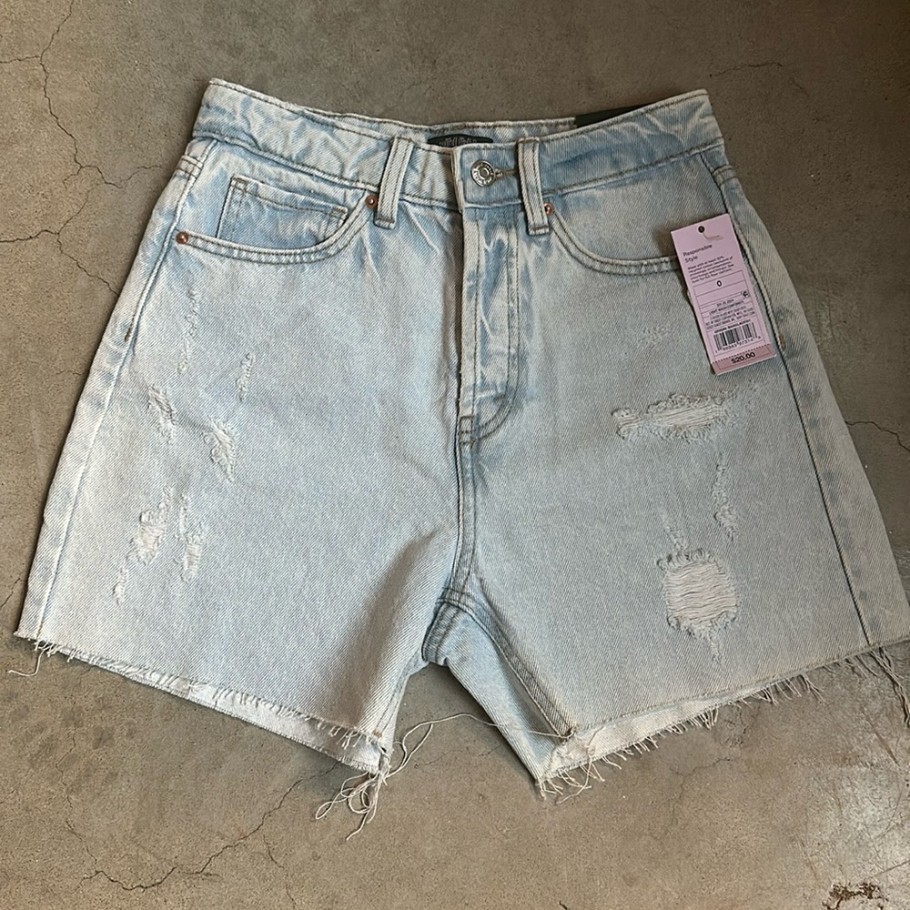Super high rise wild fable light blue short jeans size 0
